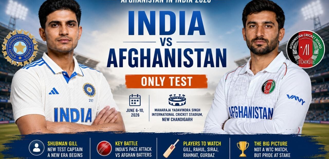 India Face Afghanistan in a One-Off at Their New Home in Chandigarh