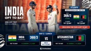 India tighten grip on Afghanistan after huge 1st-innings total in New Chandigarh