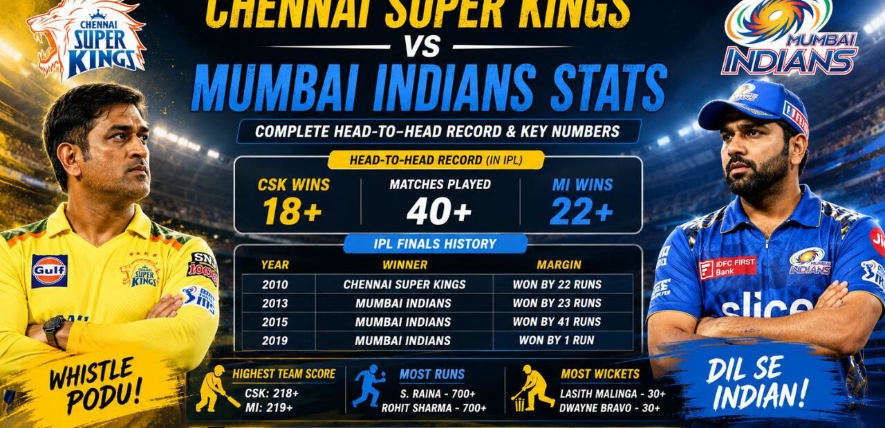 Chennai Super Kings vs Mumbai Indians Stats