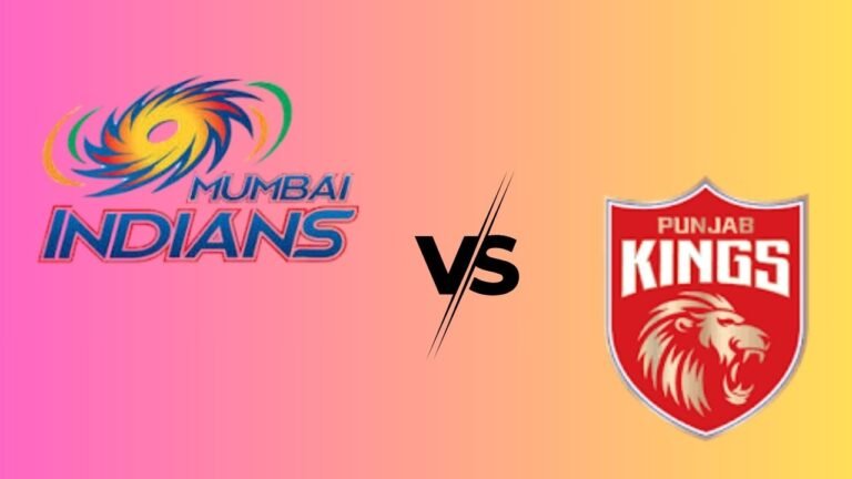 Mumbai Indians vs Punjab Kings Timeline